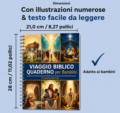 Viaggio Biblico: Quaderno di 52 Settimane per Bambini