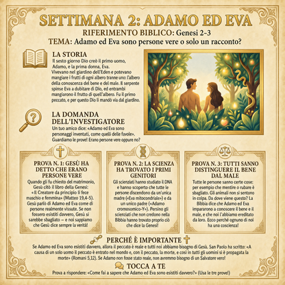 Settimana 2 – Adamo ed Eva