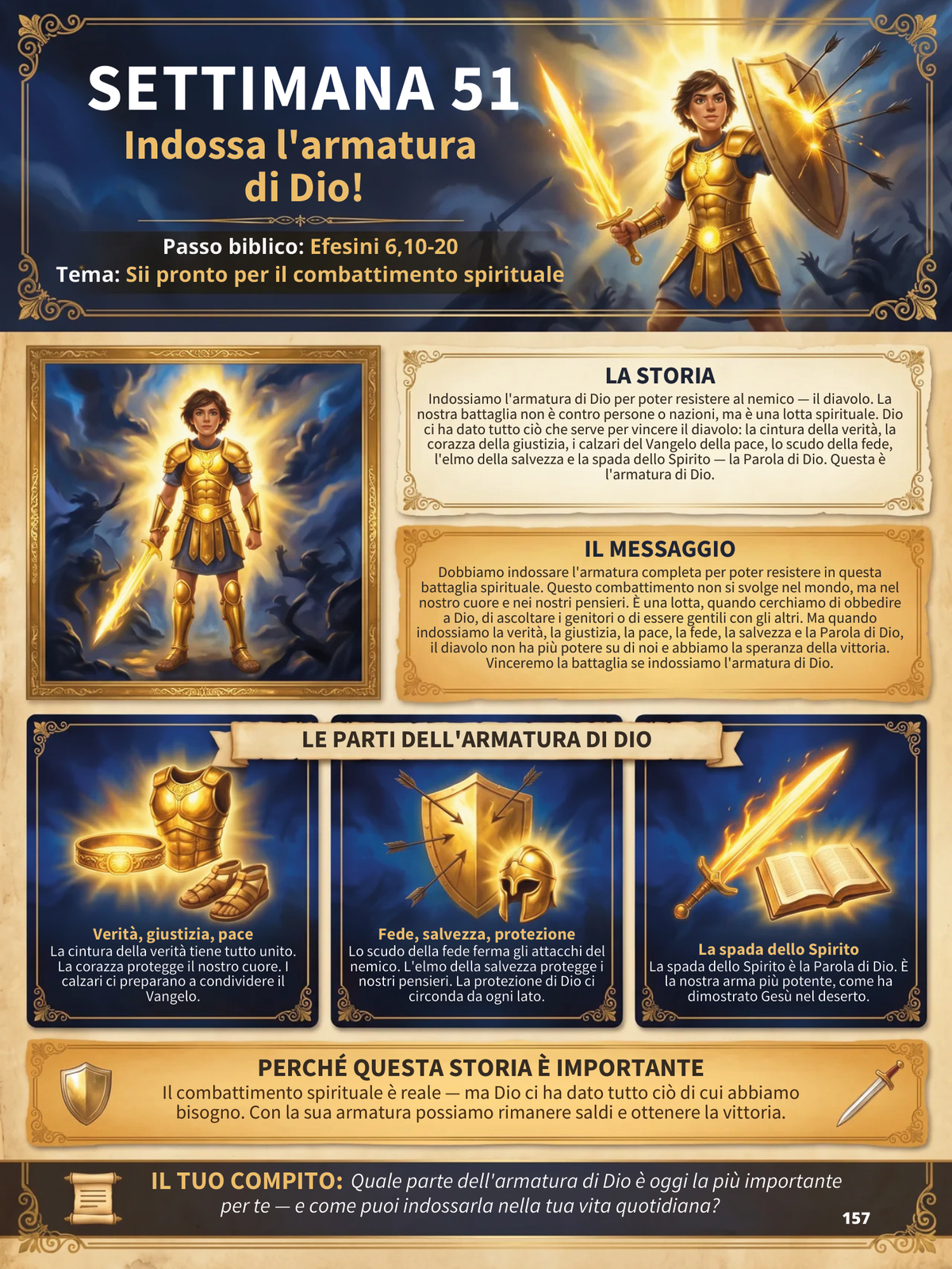 Settimana 51: Indossa l'armatura di Dio