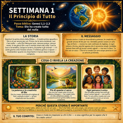 Viaggio Biblico: Quaderno di 52 Settimane per Bambini